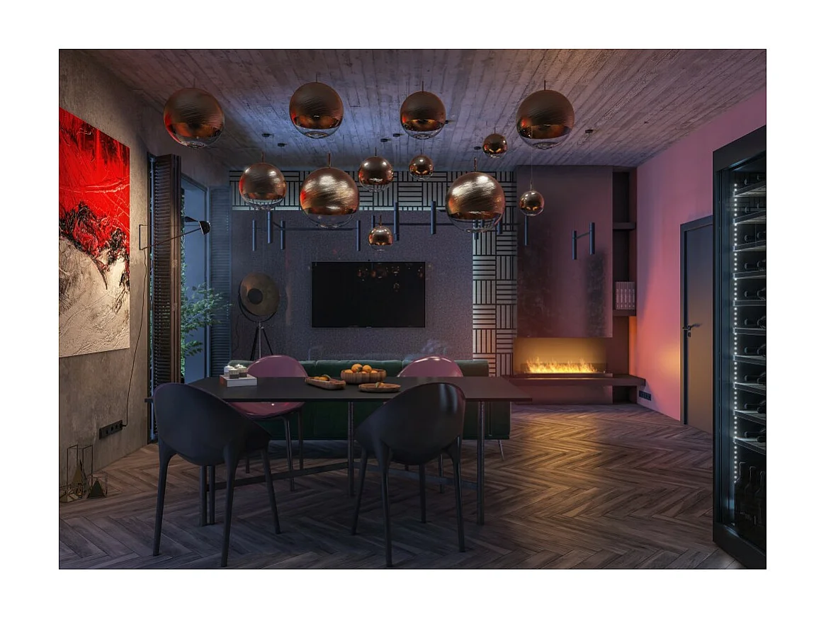 Cheminée Bioéthanol Encastrable Design C1200 V.1 avec Vitre Ouverte sur 3 Côtés Brûleur 3 Litres