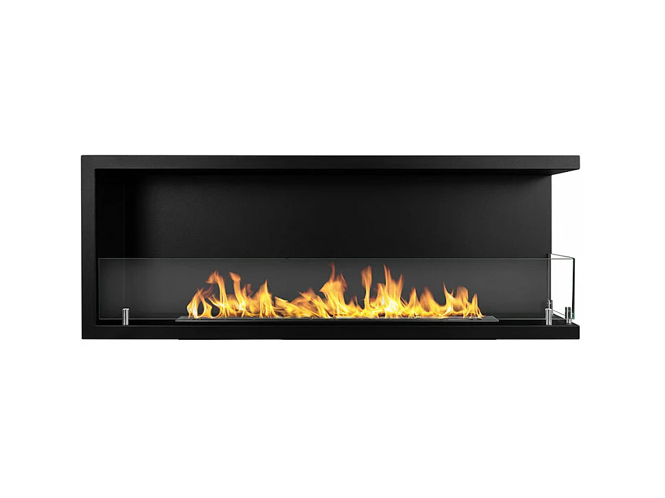 Eingebauter Bioethanol-Eckkamin 120x45 SUTRI 120 DX