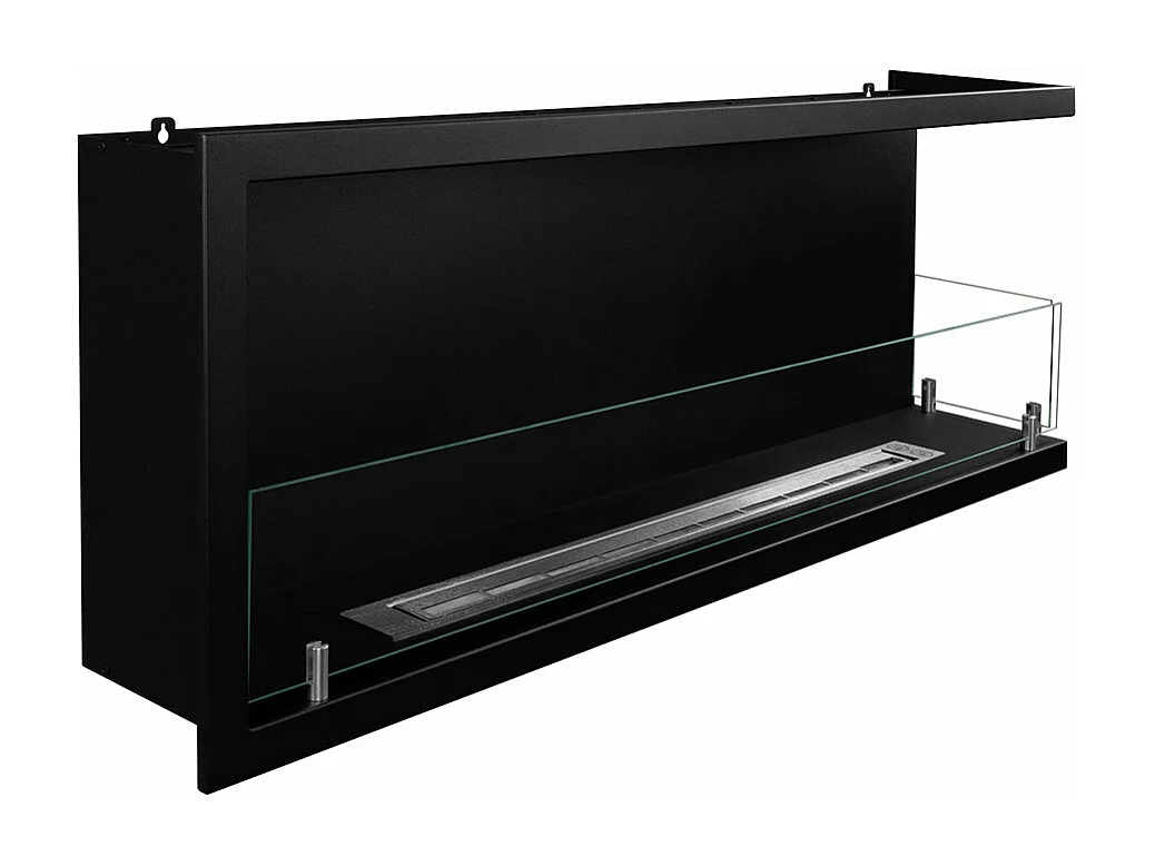 Cheminée bioéthanol encastrable d'angle biocheminée 120x45 SUTRI 120 DX