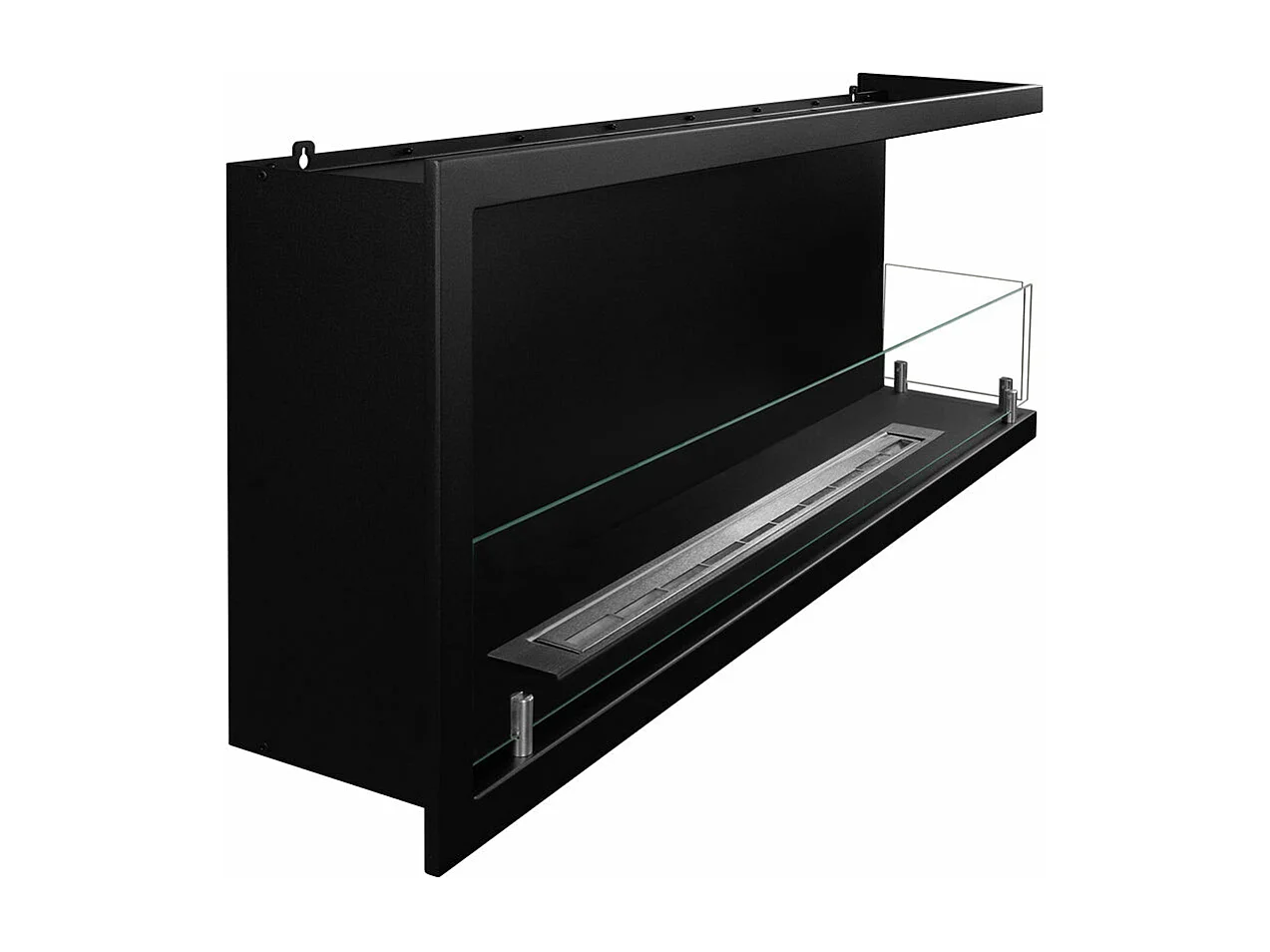 Cheminée bioéthanol encastrable d'angle biocheminée 120x45 SUTRI 120 DX