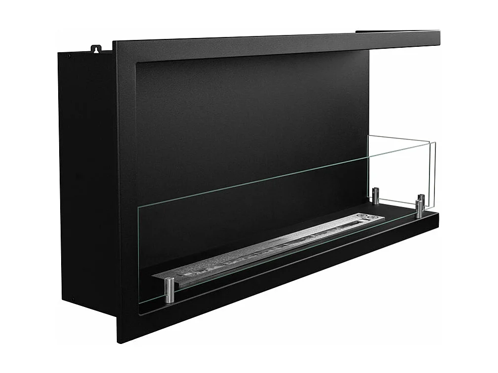 Cheminée bioéthanol encastrable d'angle biocheminée 90x45 SUTRI 90 DX