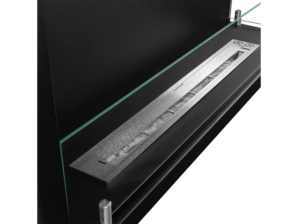 Cheminée bioéthanol encastrable d'angle biocheminée 90x45 SUTRI 90 DX