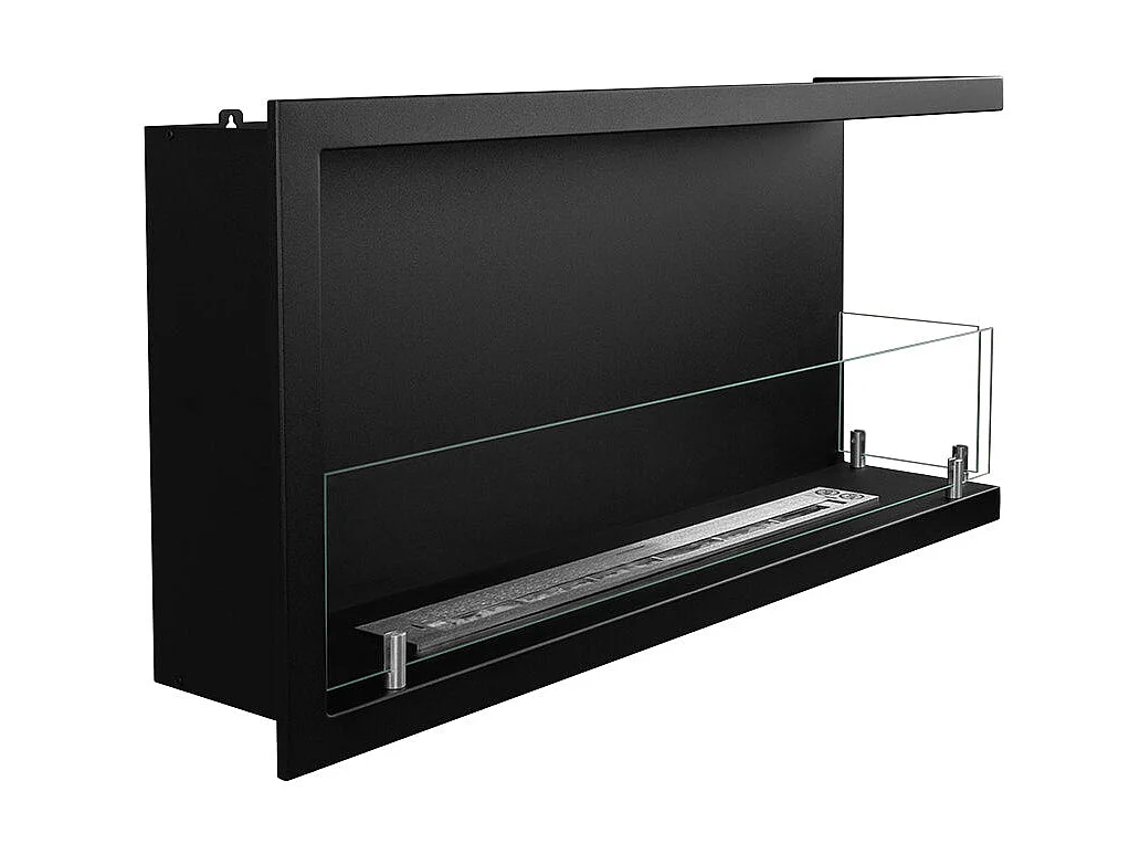 Eingebauter Bioethanol-Eckkamin 90x45 SUTRI 90 DX