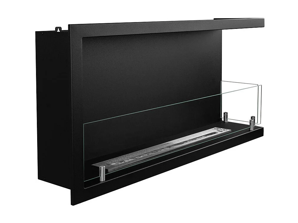 Eingebauter Bioethanol-Eckkamin 90x45 SUTRI 90 DX