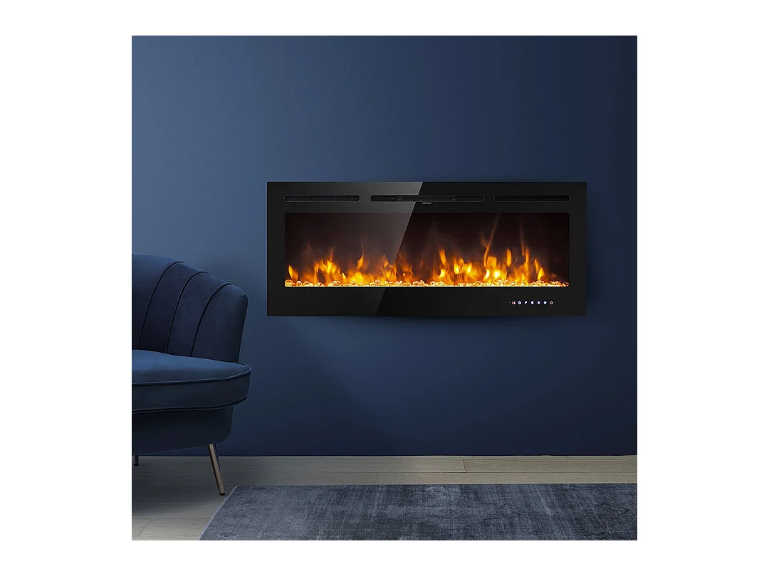 Elektrischer Einbaukamin CHICAGO L101,6 x B14 x H54,6