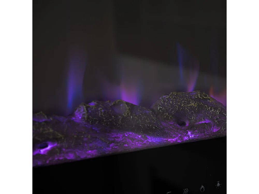 Elektrische haard inbouw wandhaard CHICAGO L101,6 x D14 x H54,6