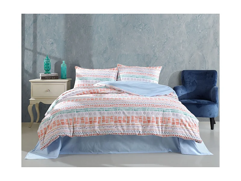 Set letto matrimoniale 200x200 cm+2 federe 65x65 cm 100% cotone