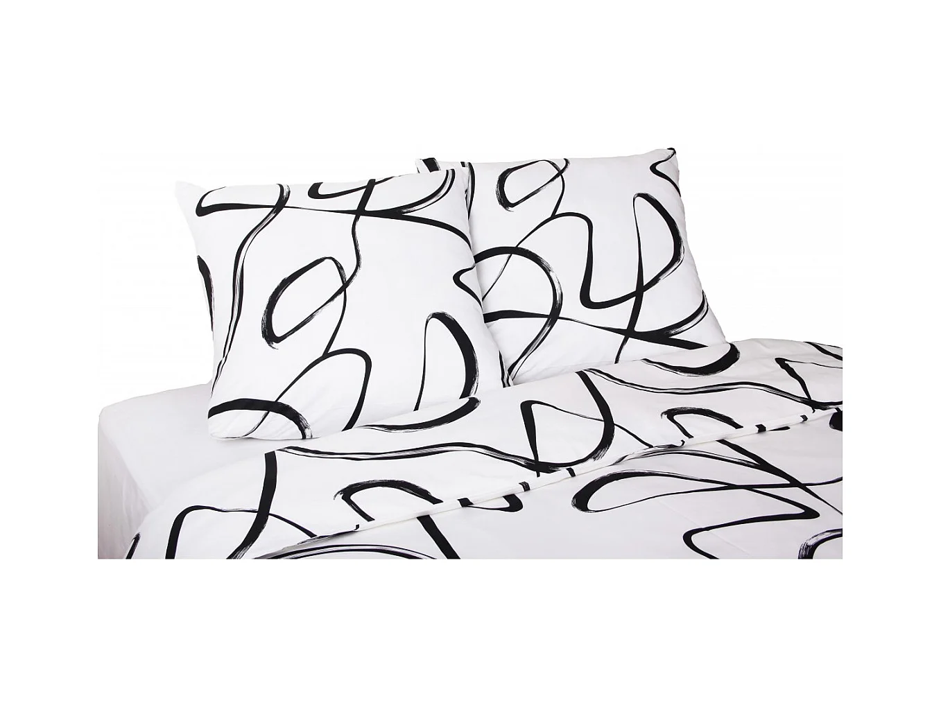 2 persoons beddengoed 200x200 cm+2 kussenslopen 65x65 cm in katoen