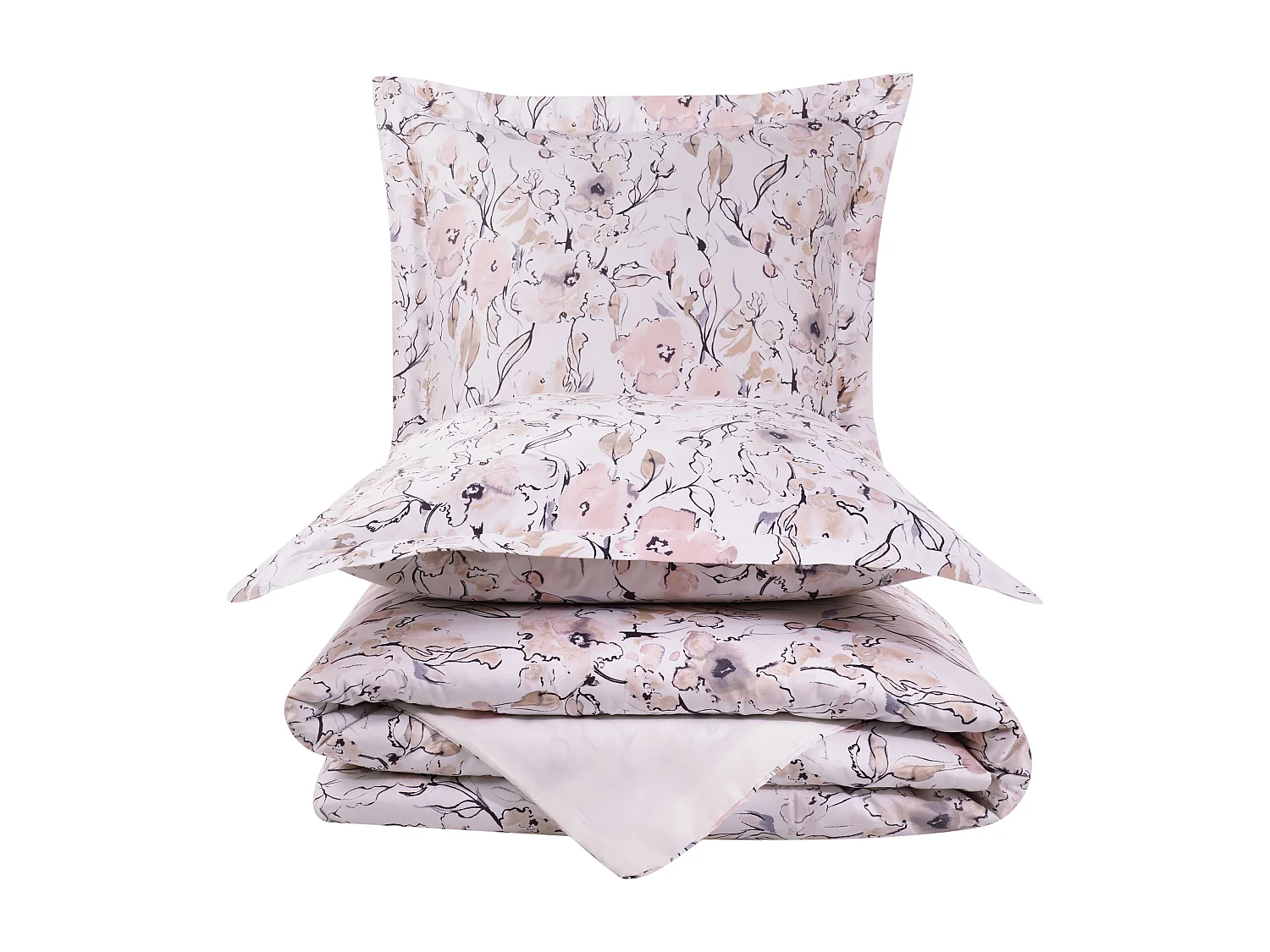 Housse de couette + taie(s) oreiller satin de coton "Joceline"