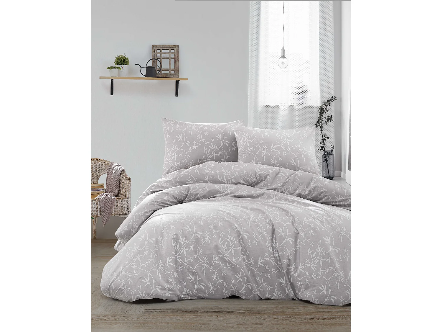 Parure de lit 1 personne 140x200 cm coton imprimé