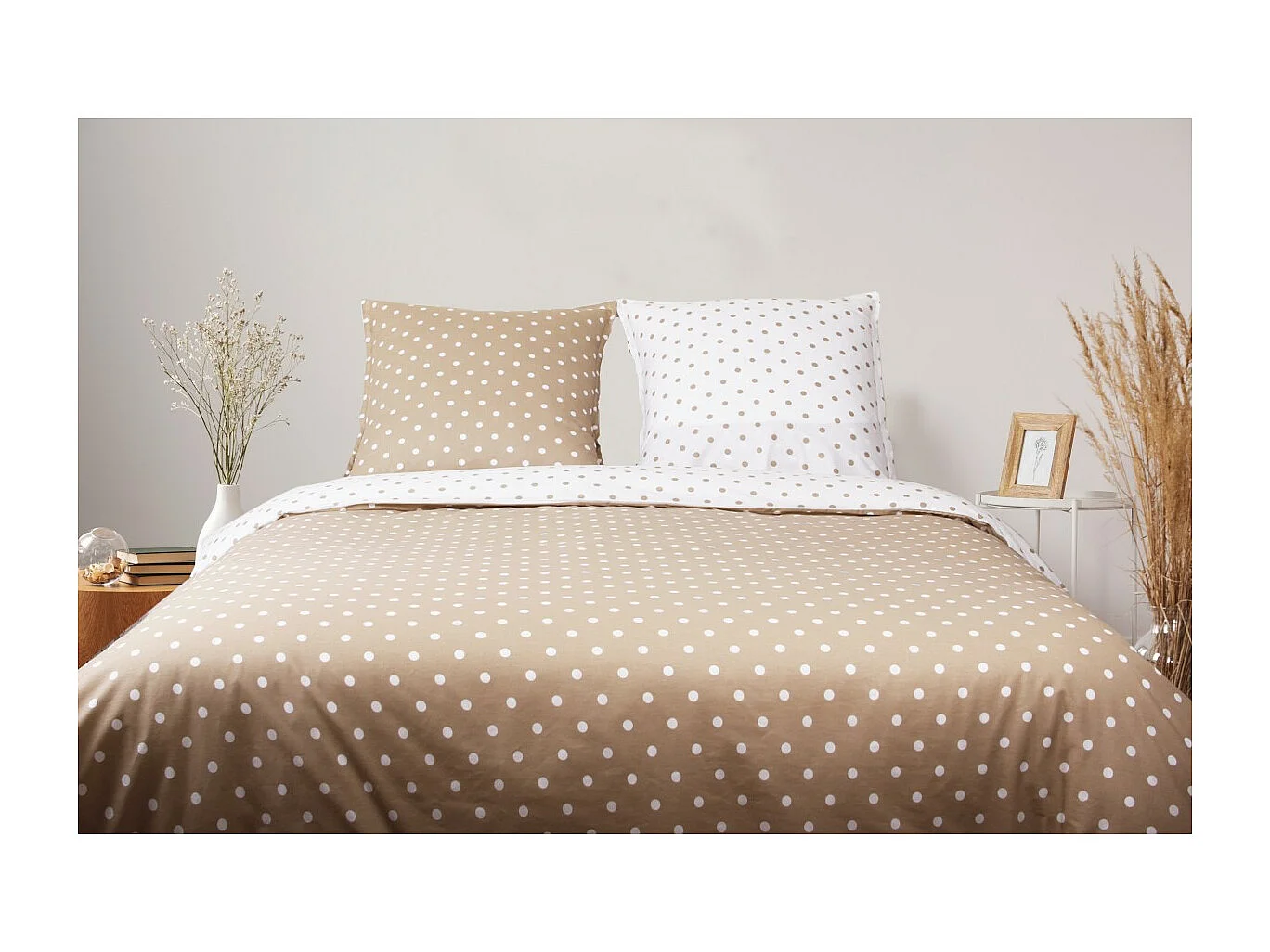 1 persoons beddengoed 140x200 cm+1 kussensloop 65x65 cm in katoen