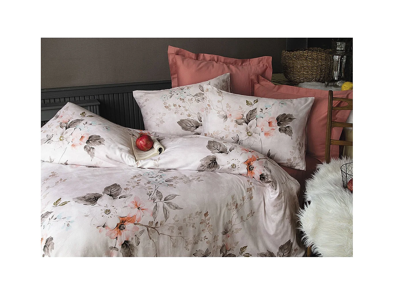 2 persoons beddengoed 240x220 cm+2 kussenslopen 63x63 cm katoensatijn