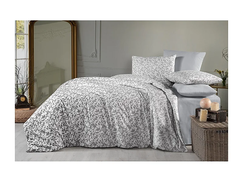 Housse de couette + taie(s) oreiller "Perry" 100% coton imprimé.