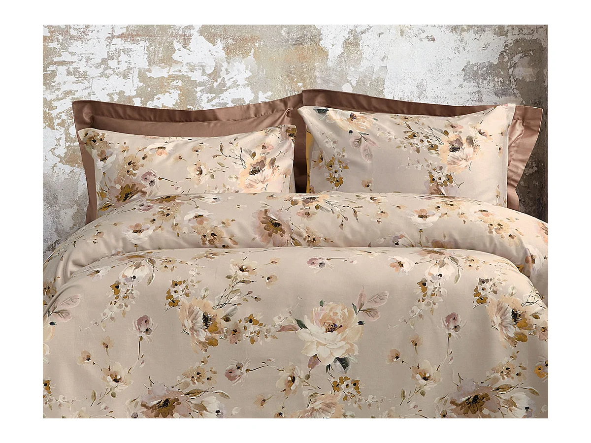 2 persoons beddengoed 240x220 cm+2 kussenslopen 63x63 cm katoensatijn