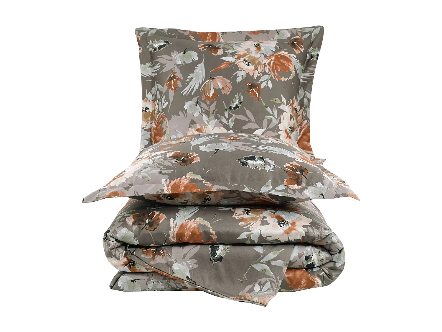 Set letto matrimoniale 240x220 cm+2 federe 63x63 cm in raso di cotone