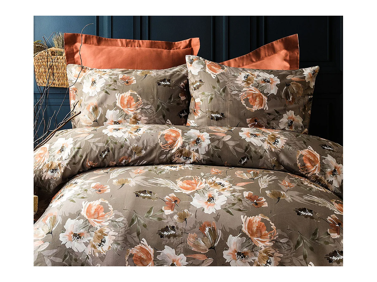 2 persoons beddengoed 240x220 cm+2 kussenslopen 63x63 cm katoensatijn