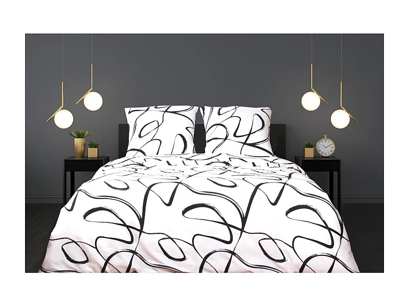 1 persoons beddengoed 140x200 cm+1 kussensloop 65x65 cm in katoen