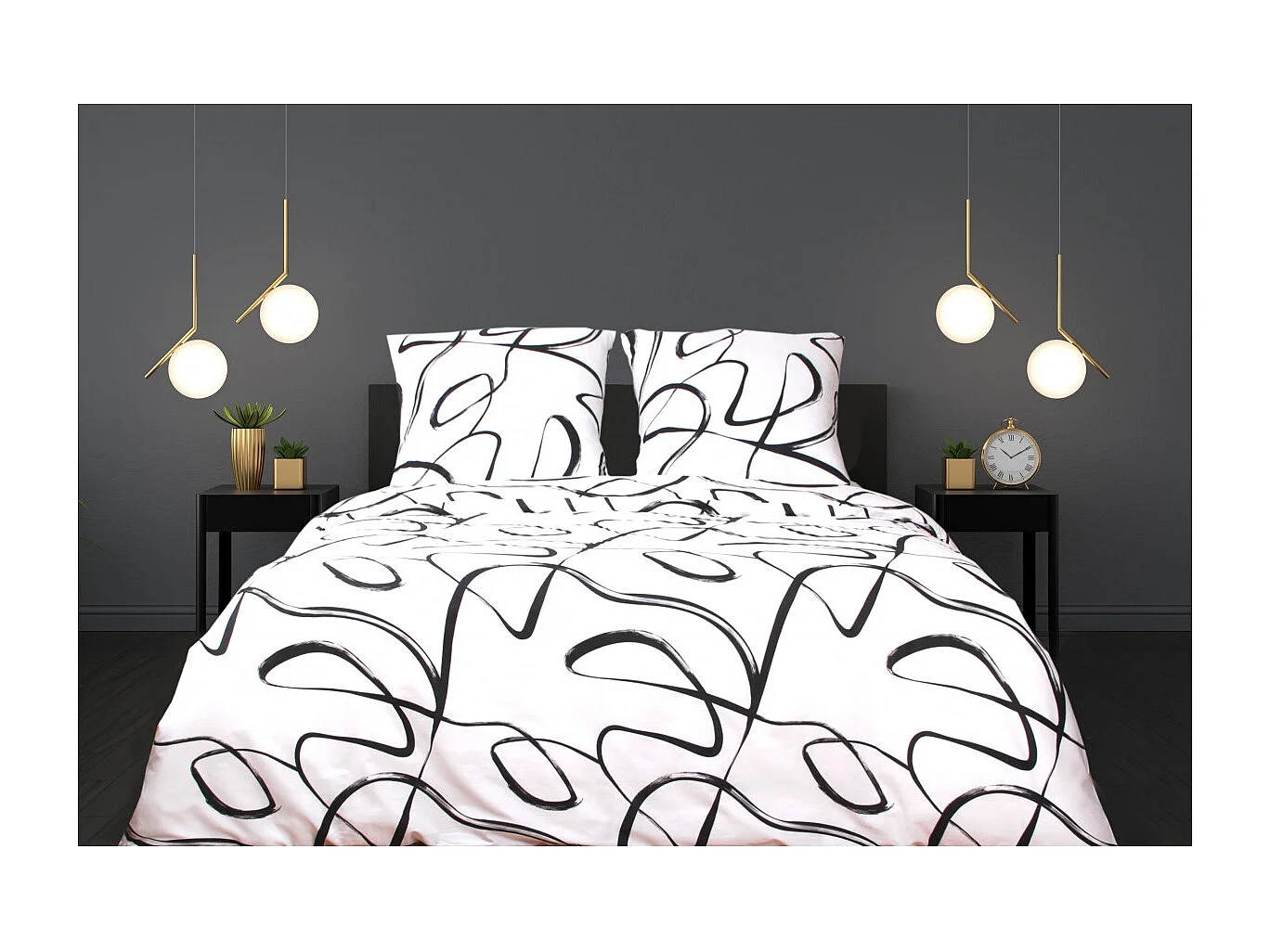 Set letto singolo 140x200 cm+ 1 federa 65x65 cm  100% cotone