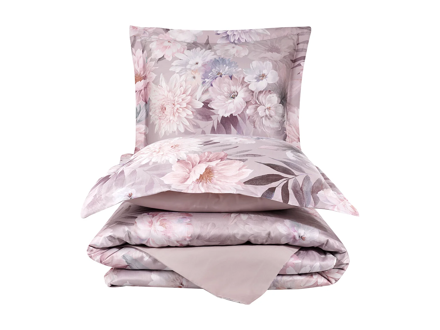 Housse de couette + taie(s) oreiller satin de coton "Poliere"