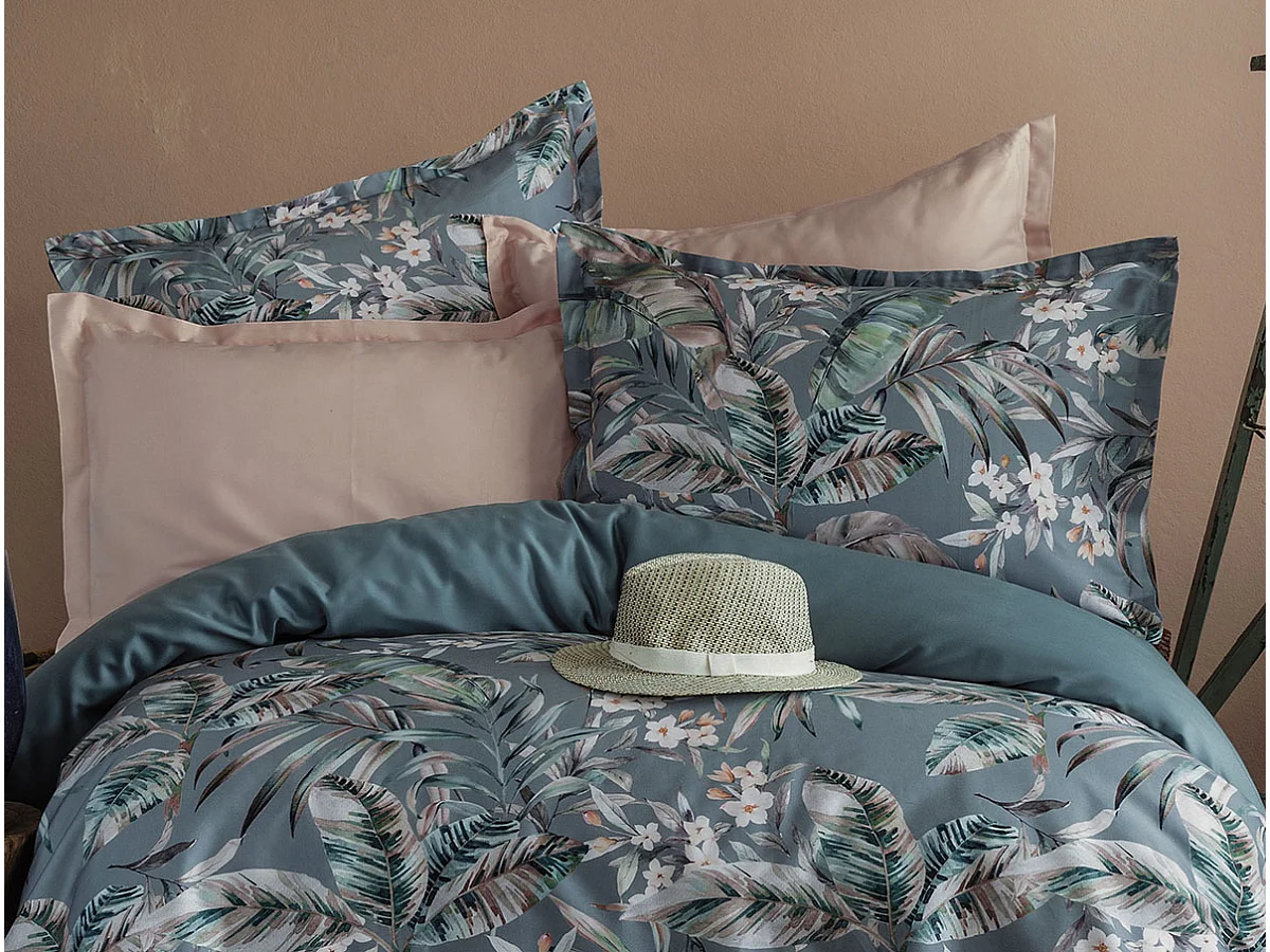 Set letto matrimoniale 240x220 cm+2 federe 63x63 cm in raso di cotone