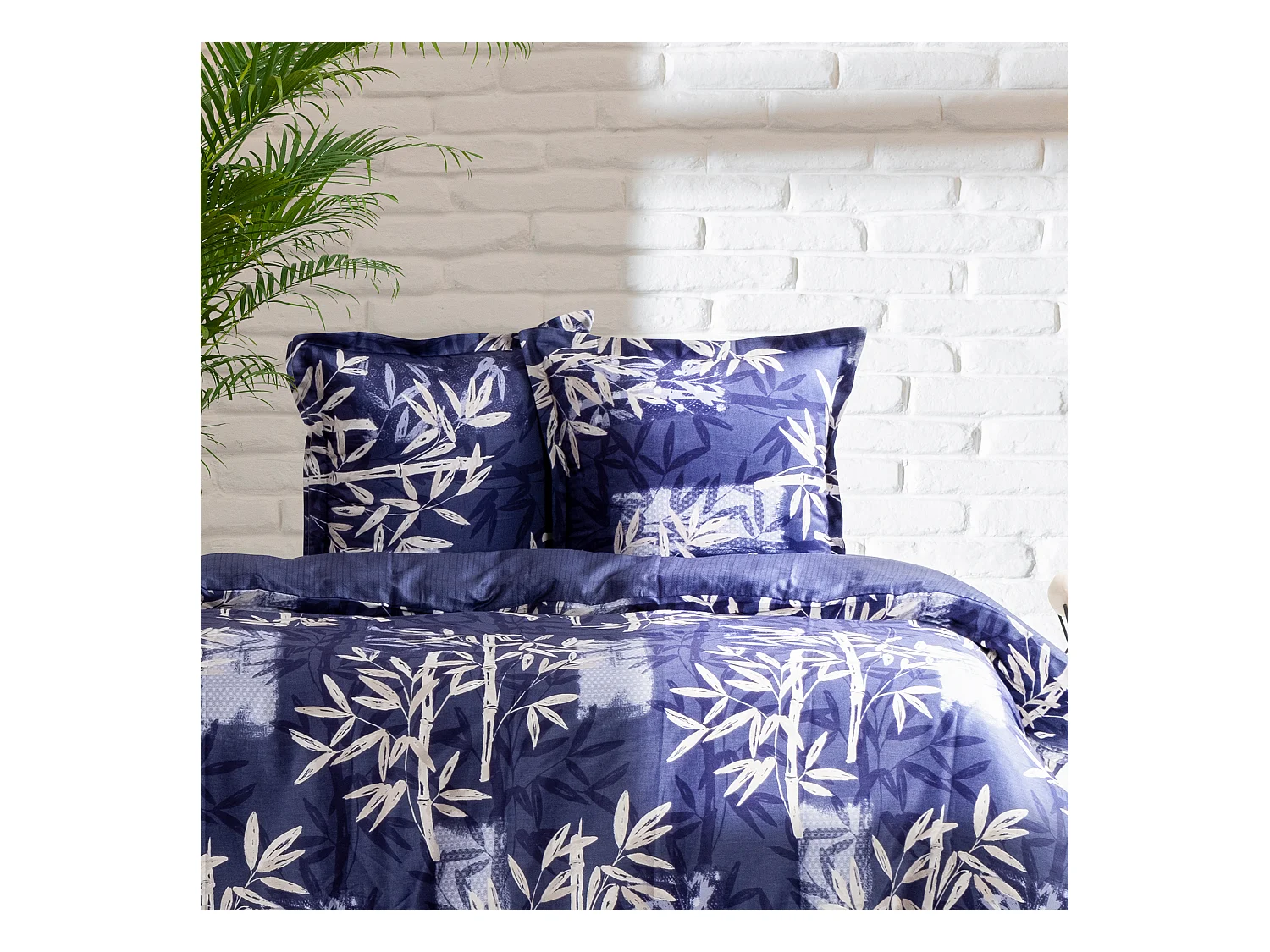 2 persoons beddengoed 240x220 cm+2 kussenslopen 65x65 cm in katoen