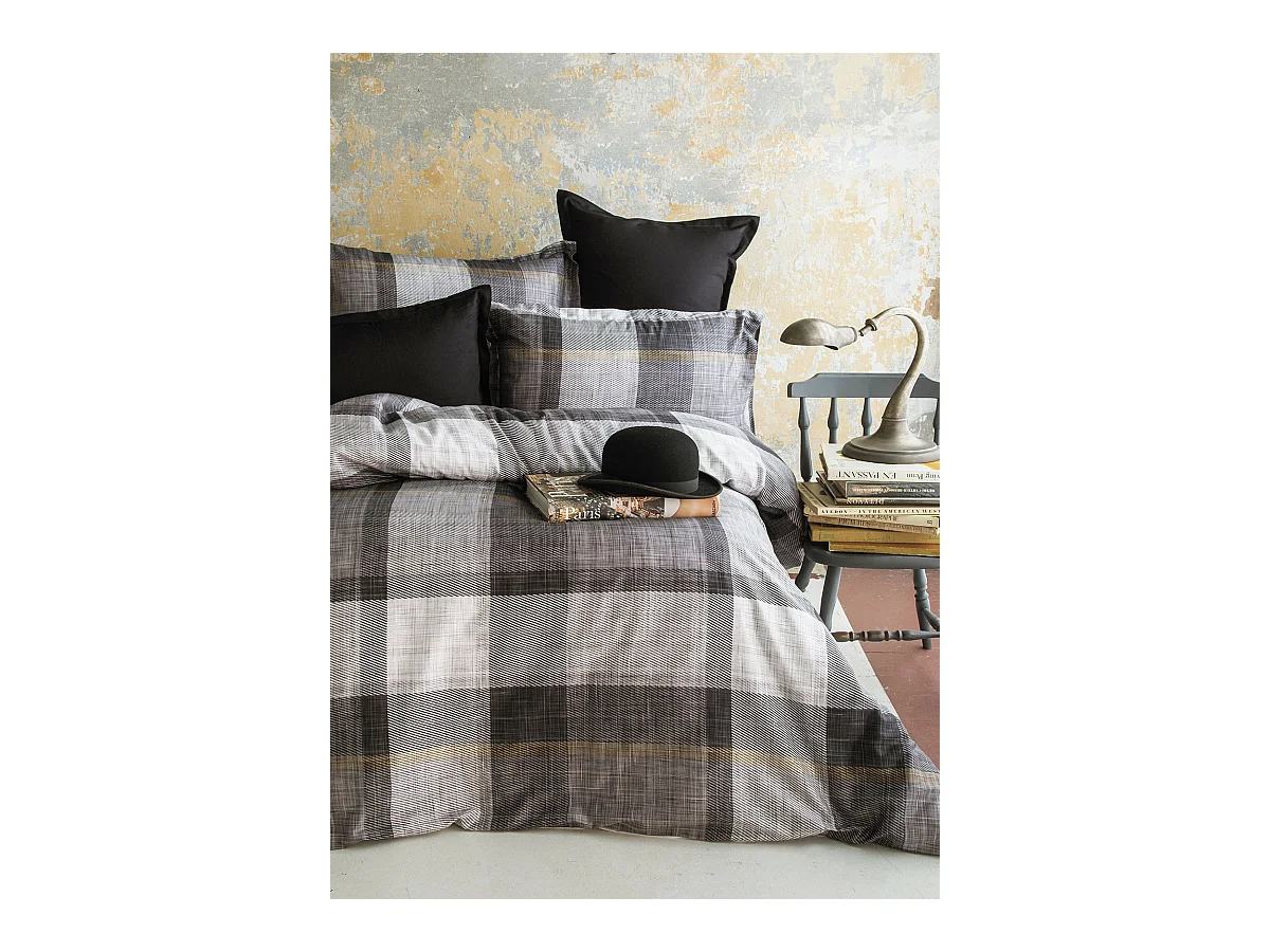 Housse de couette + taie(s) oreiller satin de coton "Dunloe"