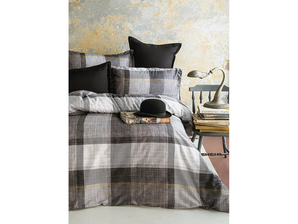 Housse de couette + taie(s) oreiller satin de coton "Dunloe"