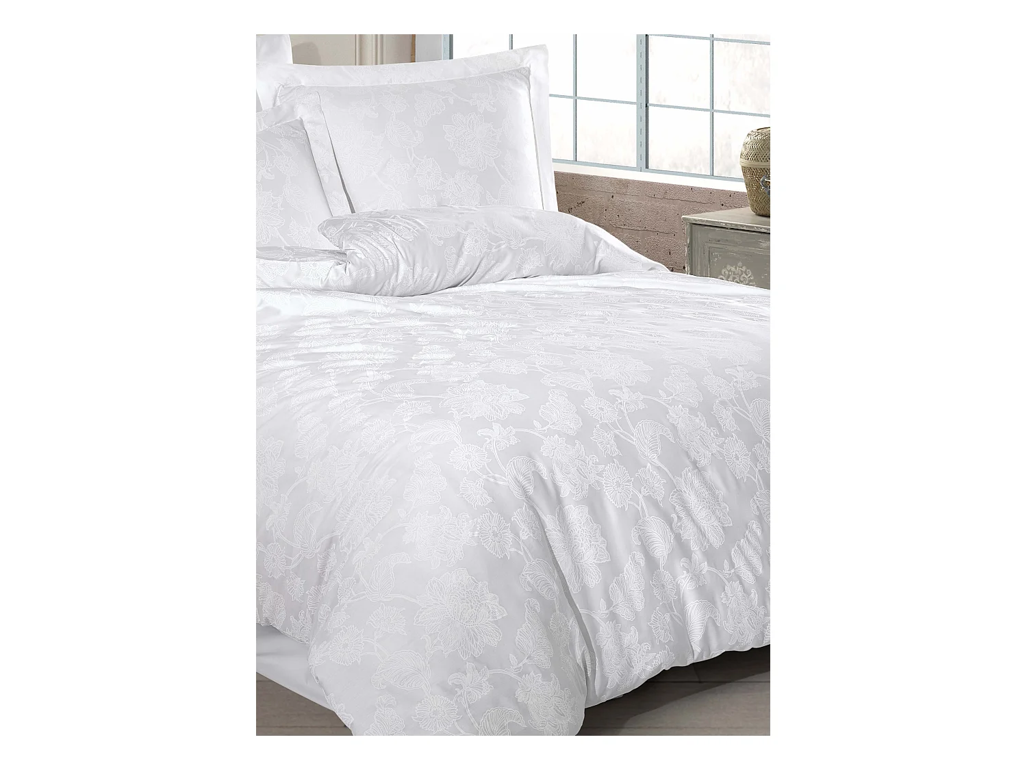 1 persoons beddengoed 140x200 cm+1 kussensloop 63x63 cm katoensatijn