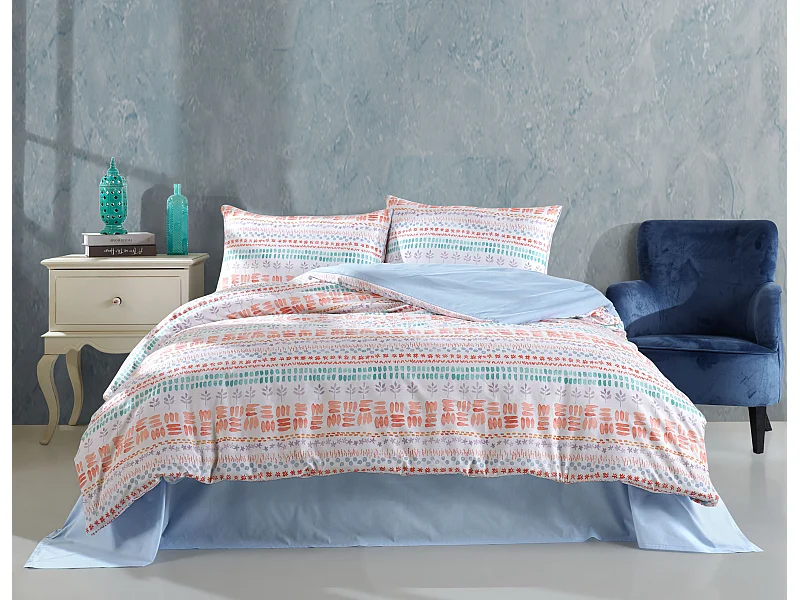 Juego de funda de edredón +funda de almohada 100% algodón "Elisa"