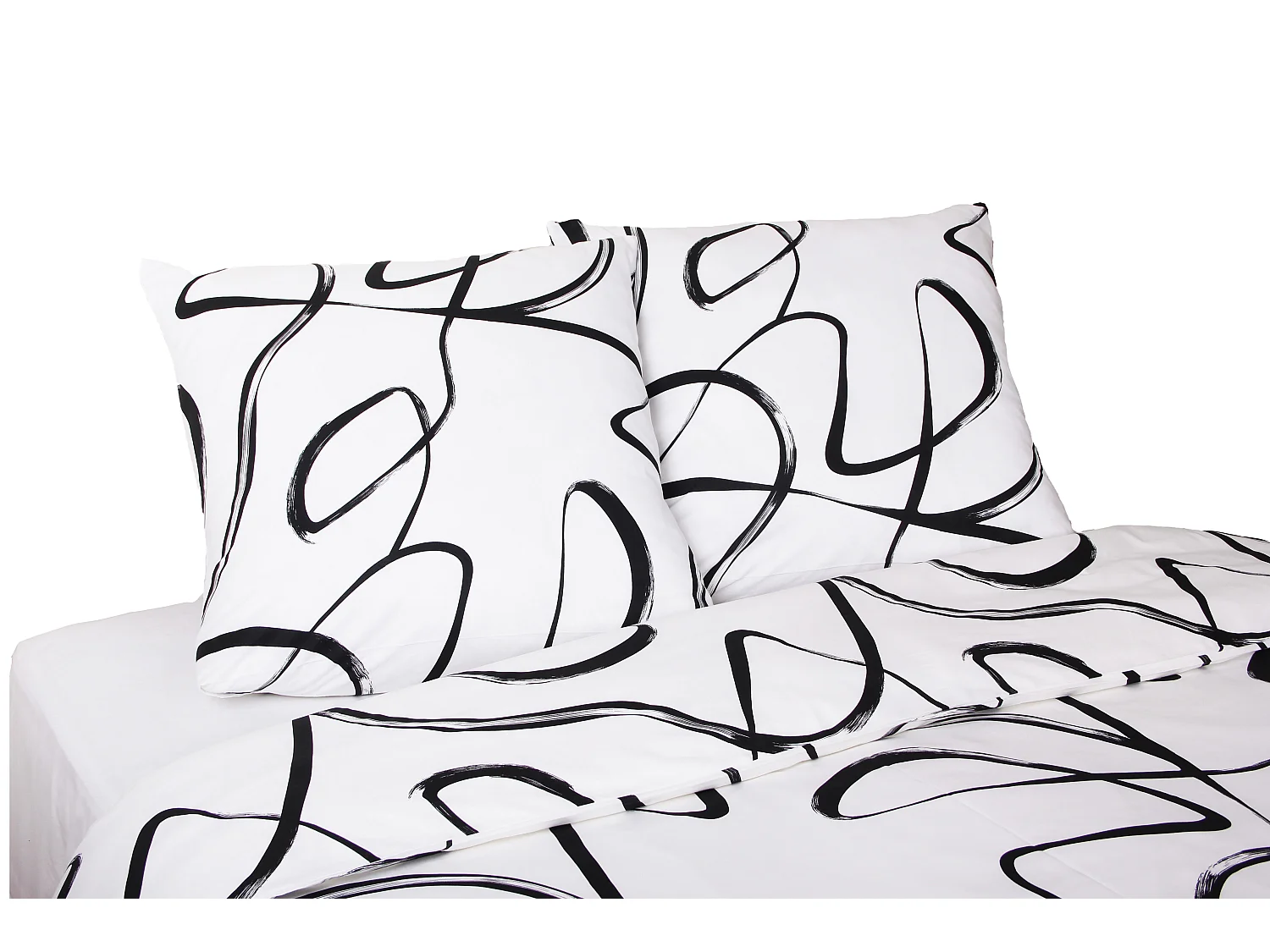 Housse de couette + taie(s) oreiller "Irregulaire" 100% coton imprimé.