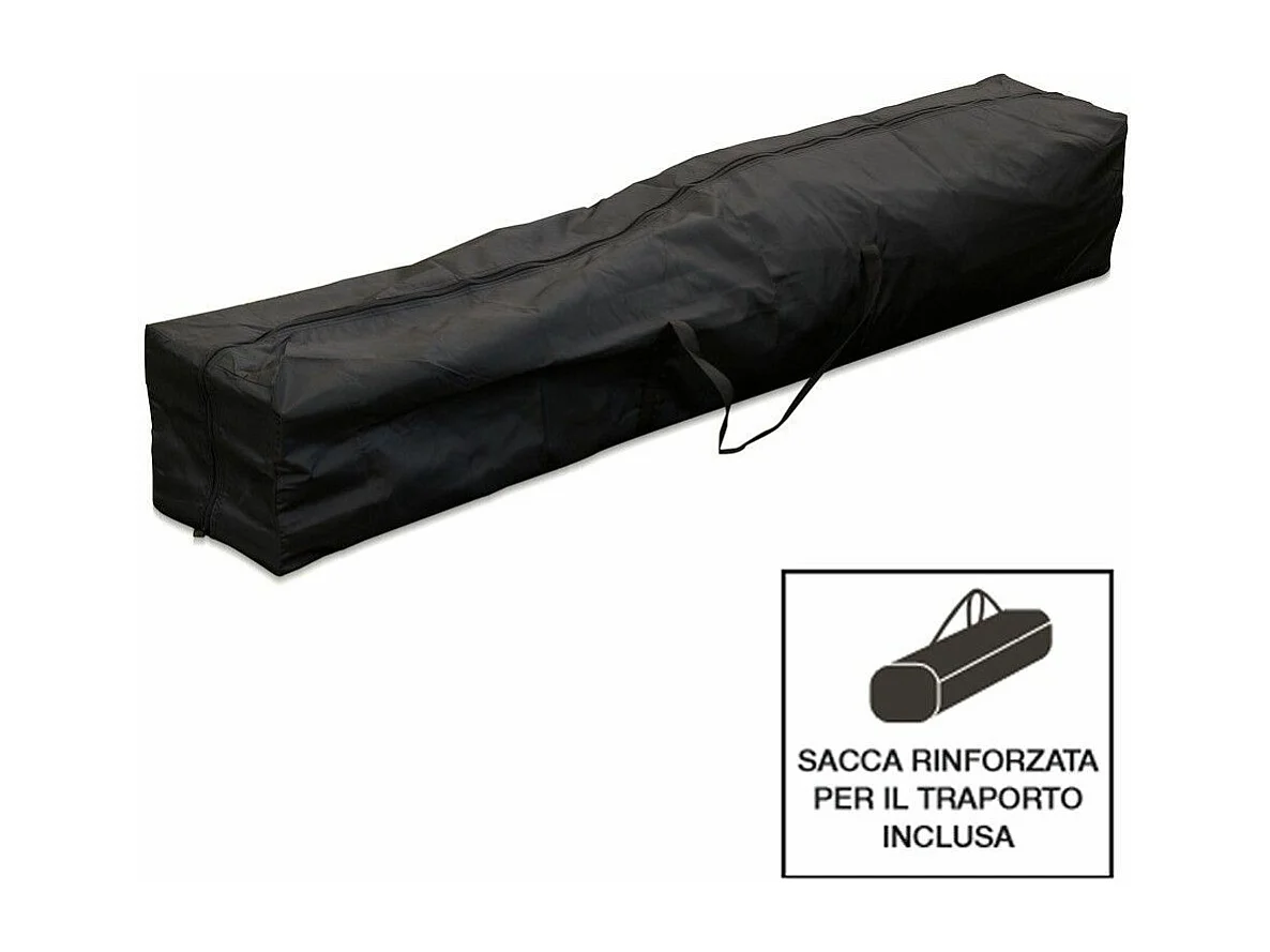 Gazebo pliable pliable 3 X 3 Noir recouvert de PVC imperméable