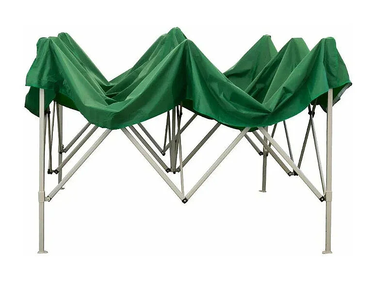 Gazébo pliable pliable 3 X 3 Vert recouvert de PVC imperméable