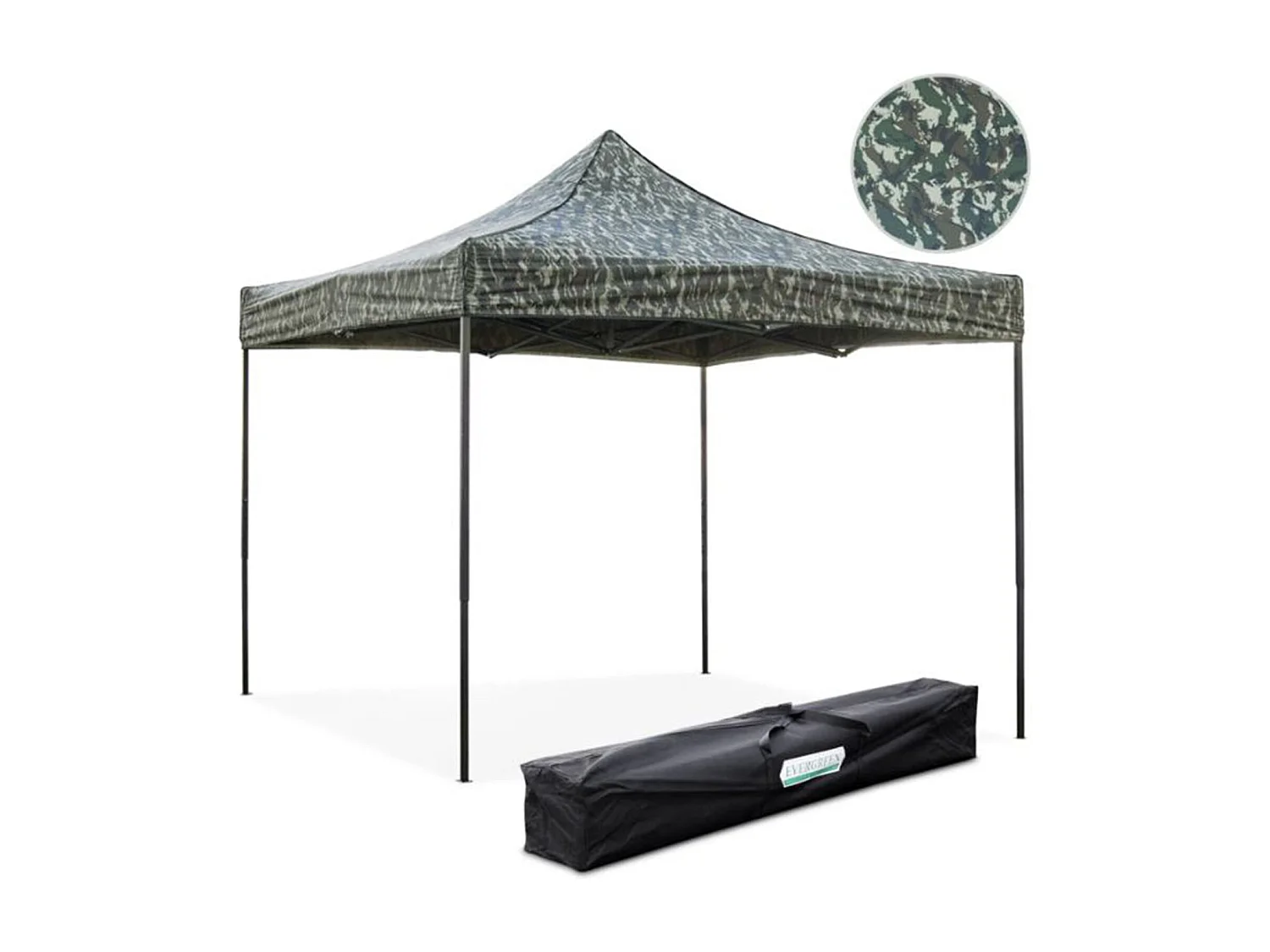 Gazebo dobrável dobrável 3 X 3 Camuflagem revestido em PVC impermeável