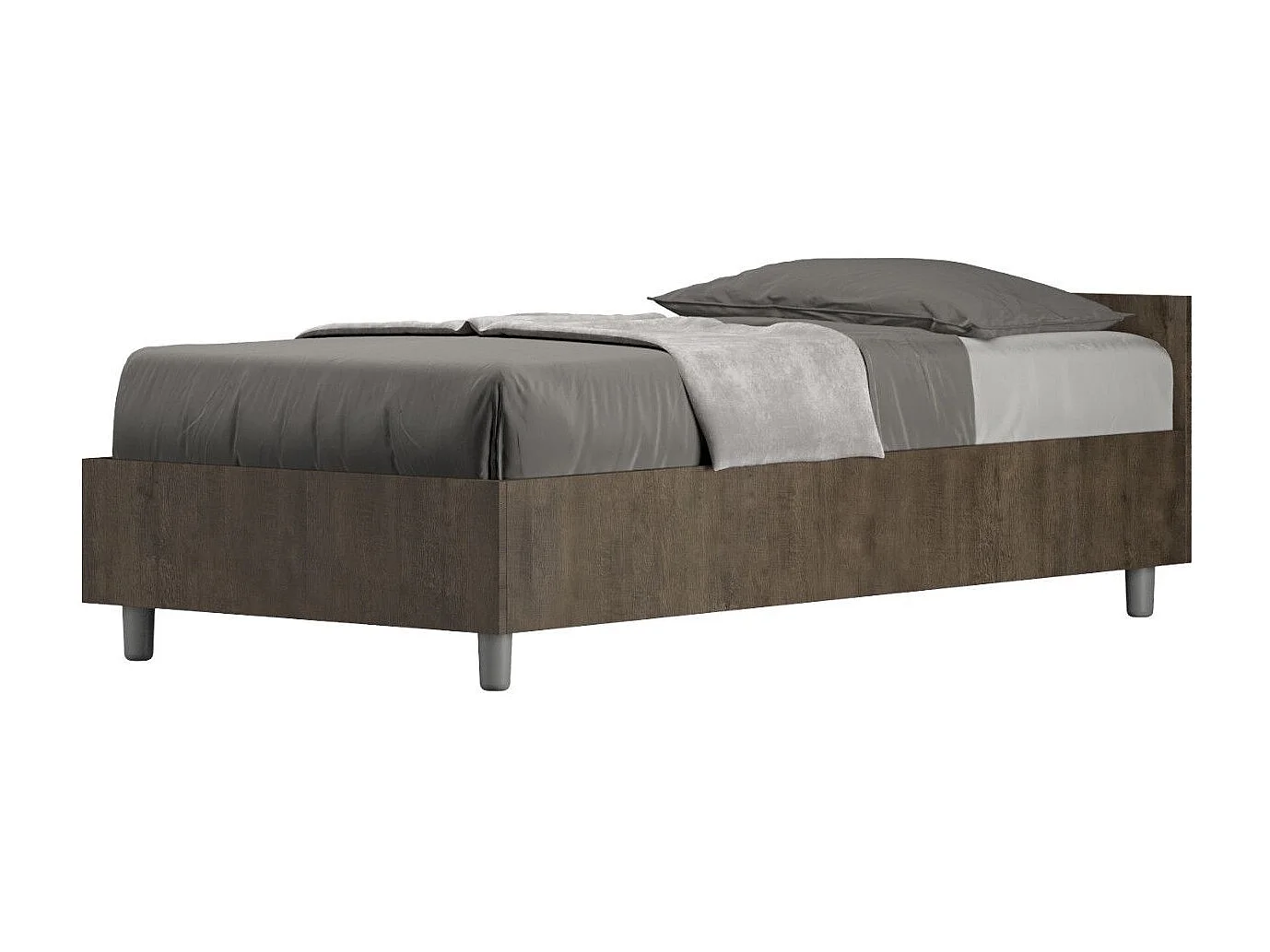 Nuamo-Bett mit Untergestell aus Walnussholz 80x200