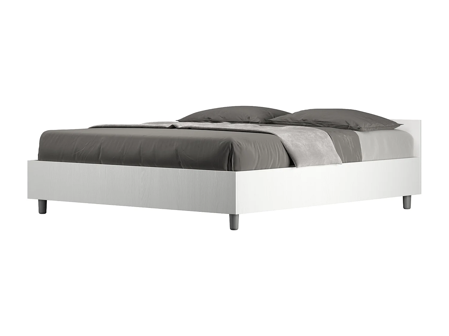Borra houten bedframe-Kleur Wit-Slapen 160x200cm-Versie zonder boxspring