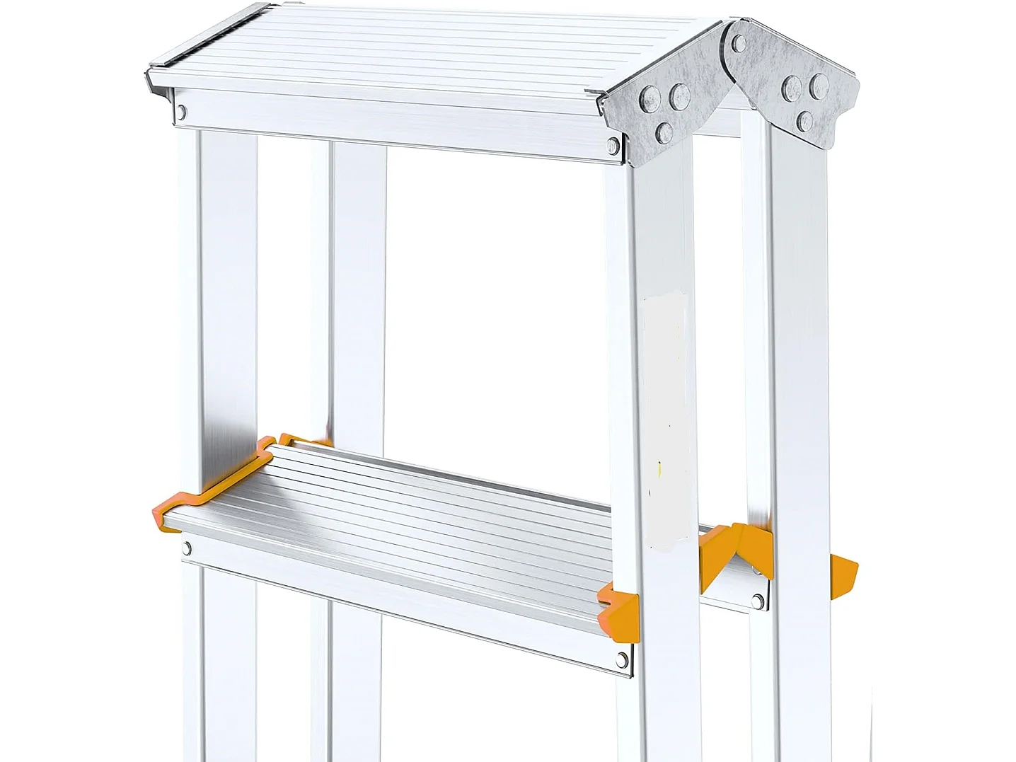 Aluminium-Leiterhocker 4 Stufen 4x4 Doppelaufstieg 125 kg