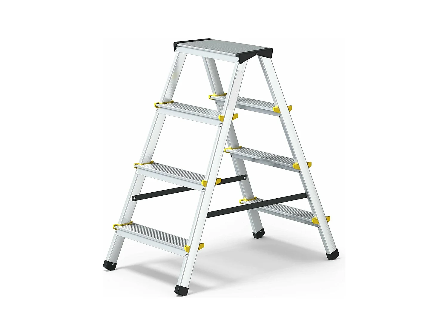 Tabouret échelle aluminium 4 marches 4x4 double montée 125 kg