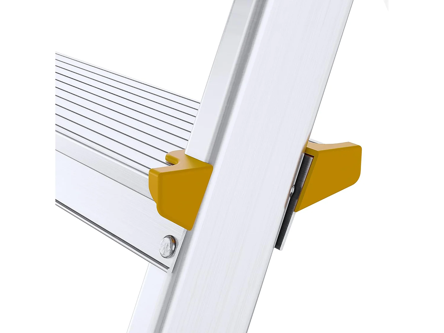 Sgabello scala in alluminio 3 gradini 3x3 doppia salita 125 kg