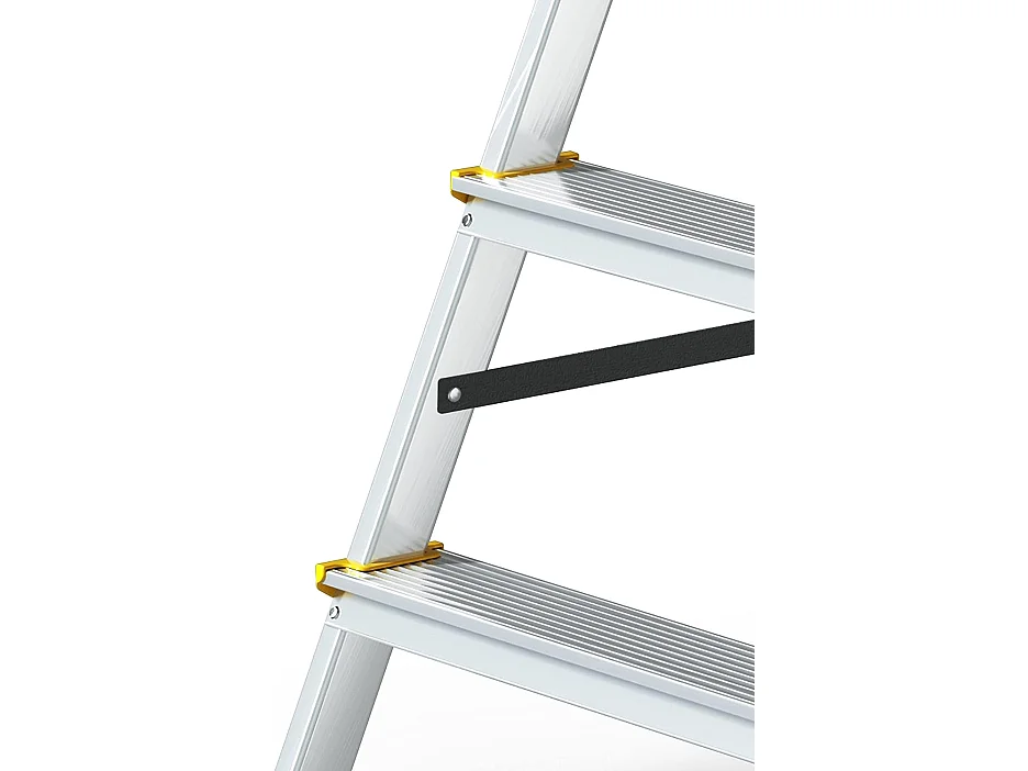 Aluminium-Leiterhocker 3 Stufen 3x3 Doppelaufstieg 125 kg