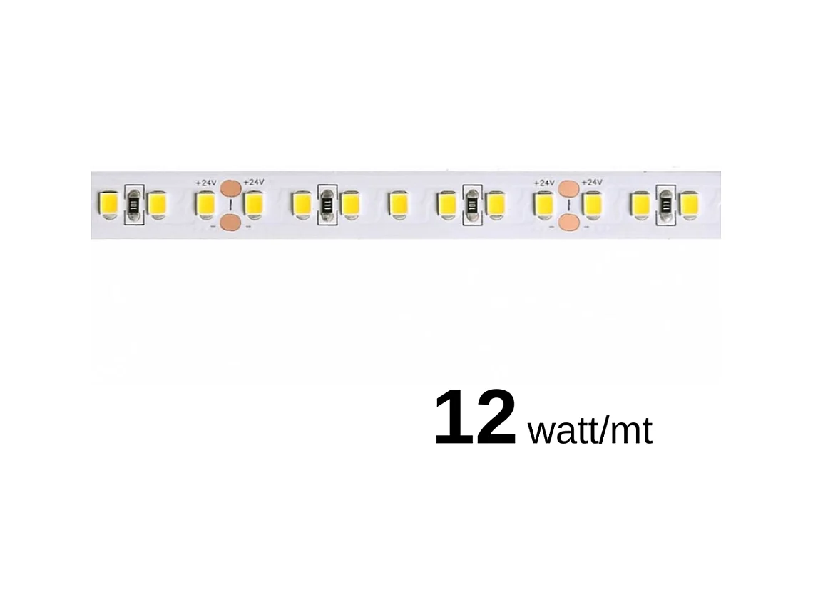 Bande LED 12W/MT 24V 1699 lm/mt 6000K Bobine de 5 mètres IP20