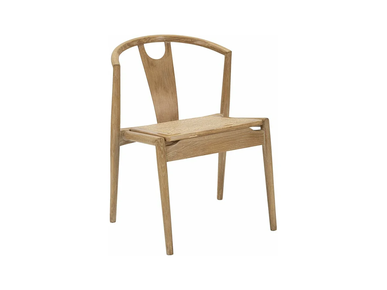 Lot de 2 chaises en bois marron 56x53x76 cm