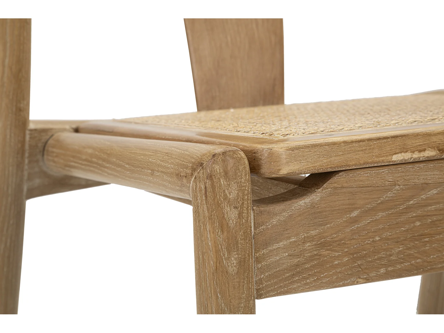 Set van 2 Japanse stoelen -B- 56x53x76 cm van essenhout en gevlochten rotan, bruine kleur - Oosterse boho chic stijl
