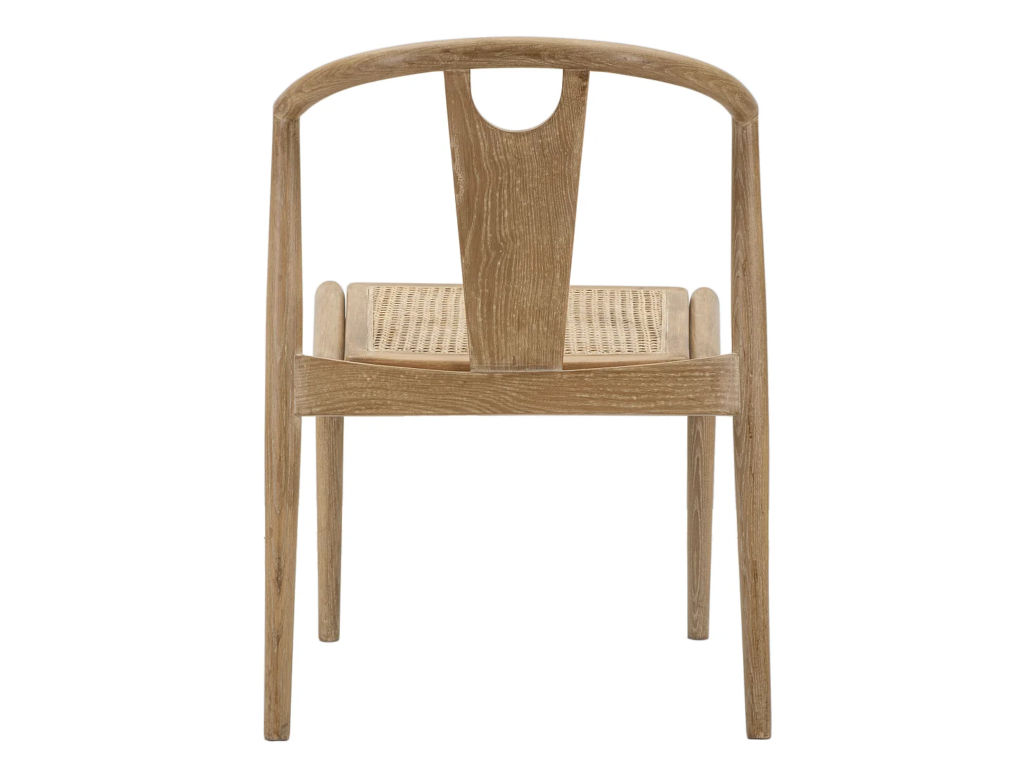 Set van 2 Japanse stoelen -B- 56x53x76 cm van essenhout en gevlochten rotan, bruine kleur - Oosterse boho chic stijl