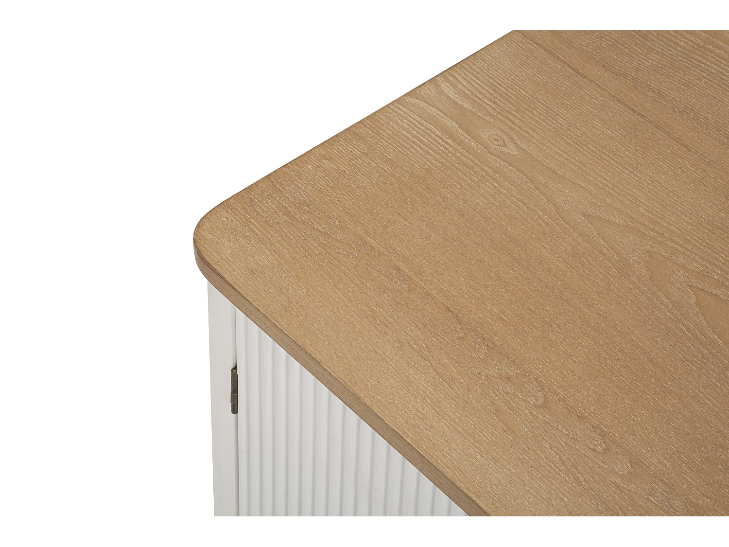 Meuble TV en Bois "Matera" 117cm Blanc & Naturel