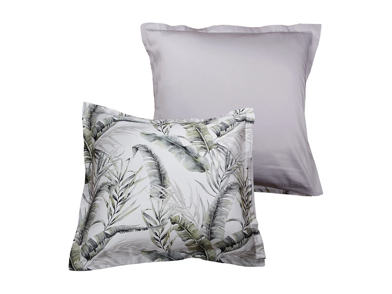 Lote de 2 fronhas 63x63 cm cetim de algodão