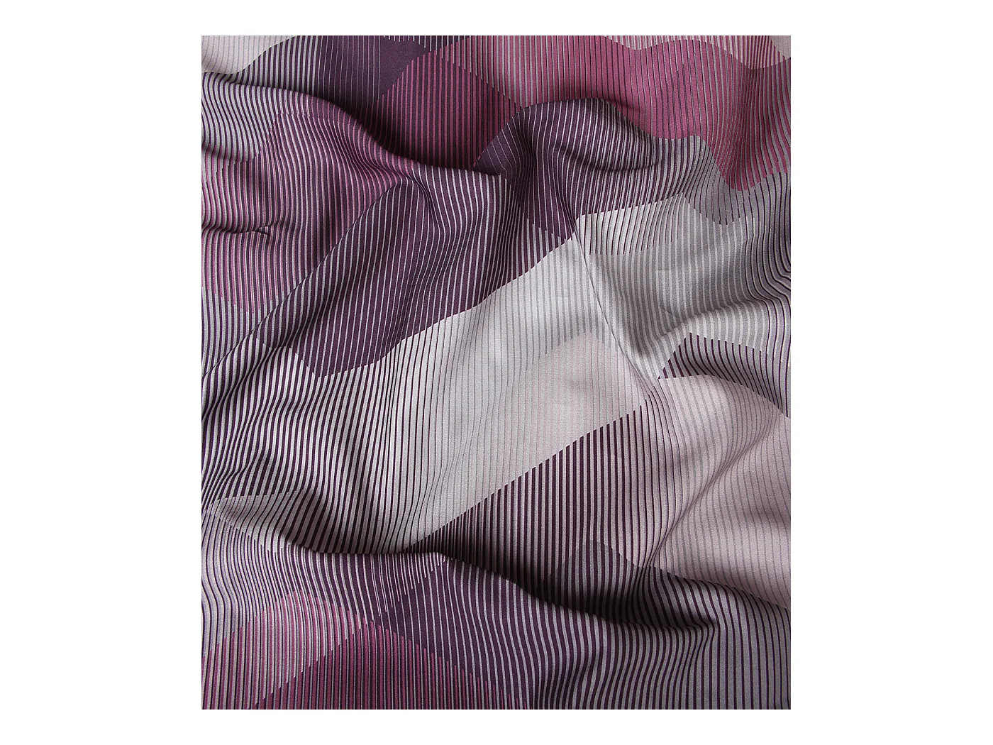 Lot de 2 Taies d'oreiller satin de coton imprimé Helix Purple