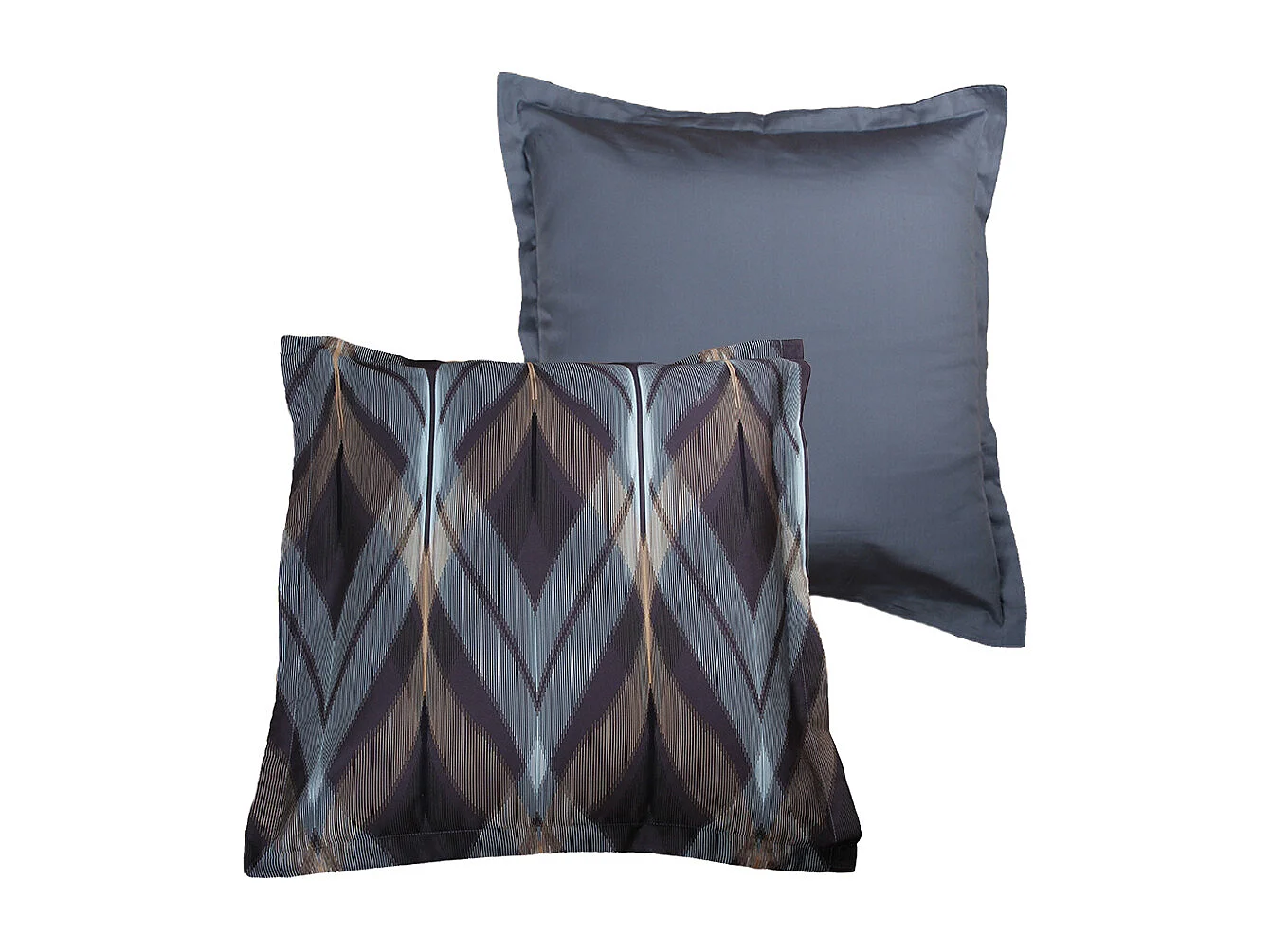 Lot de 2 Taies d'oreiller satin de coton imprimé La mer