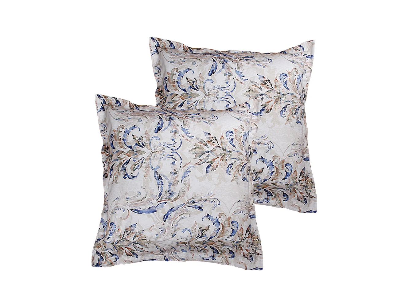 Lot de 2 Taies d'oreiller satin de coton imprimé Fageut