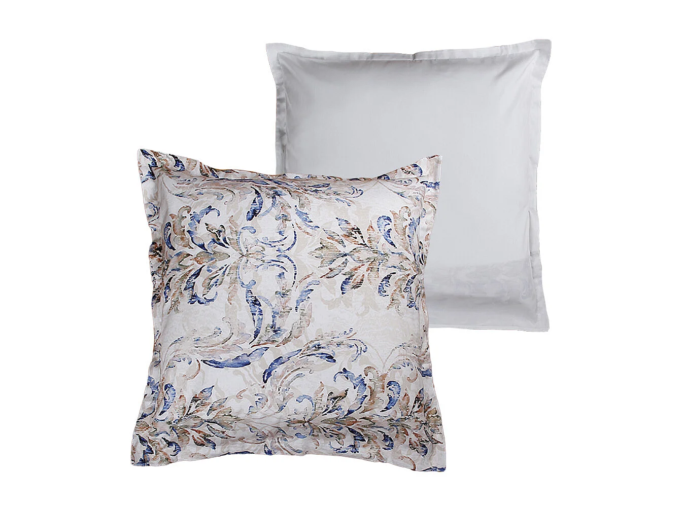 Lot de 2 Taies d'oreiller satin de coton imprimé Fageut