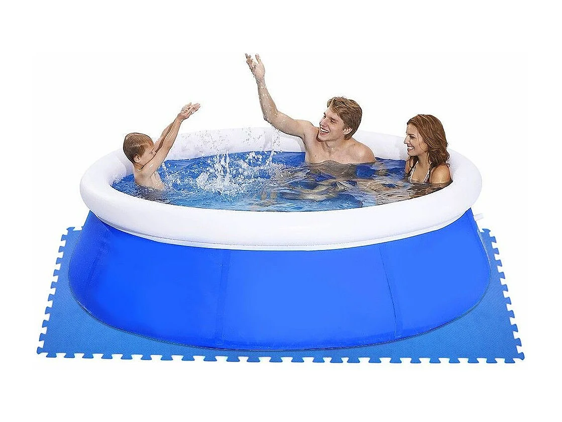 6PCS Weiche Puzzlematte für Schwimmbad 60X60X0,8 BLAU DH43871